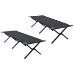 Sammenleggbar Camping Seng Svart Oxford-Stoff
