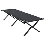 Sammenleggbar Camping Seng Svart Oxford-Stoff