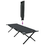 Sammenleggbar Camping Seng Svart Oxford-Stoff