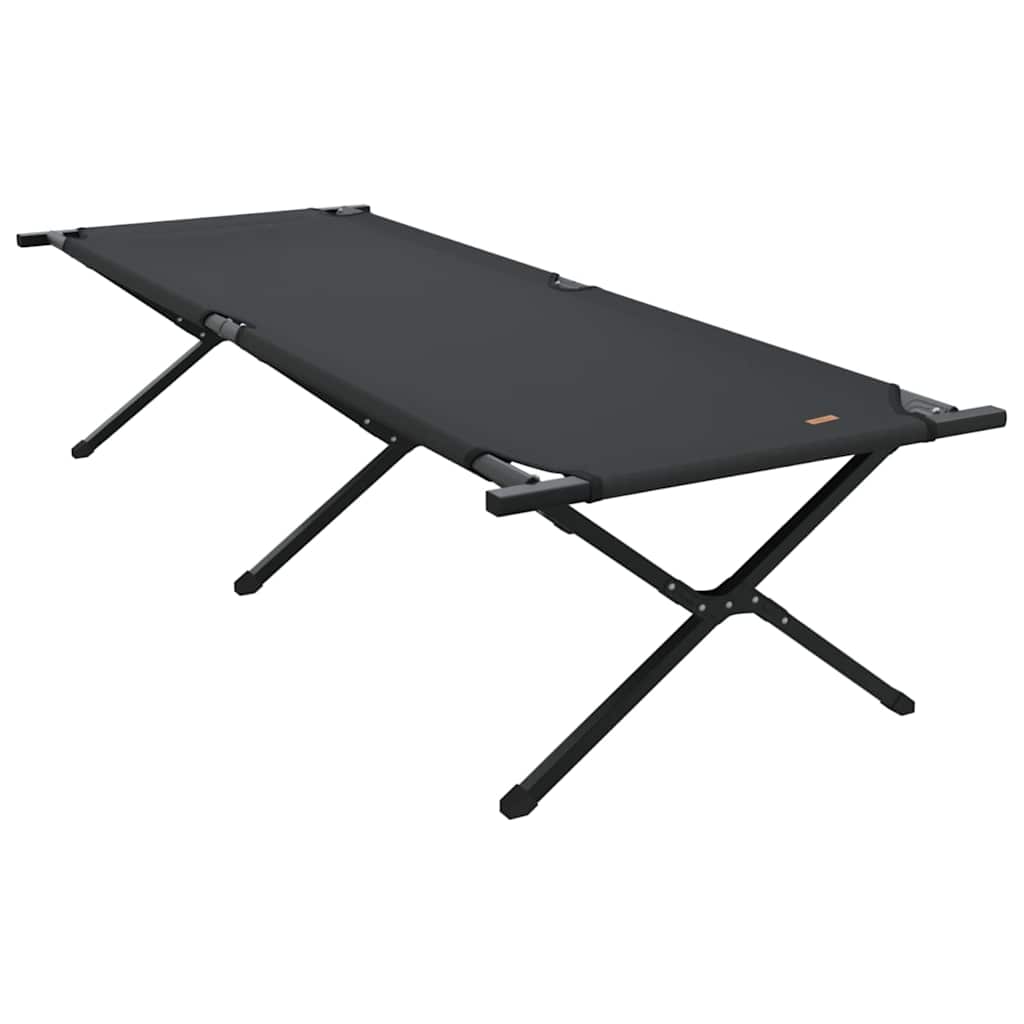 Sammenleggbar Camping Seng Svart Oxford-Stoff