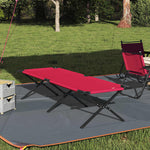 Sammenleggbar Camping Seng Rød Oxford-Stoff