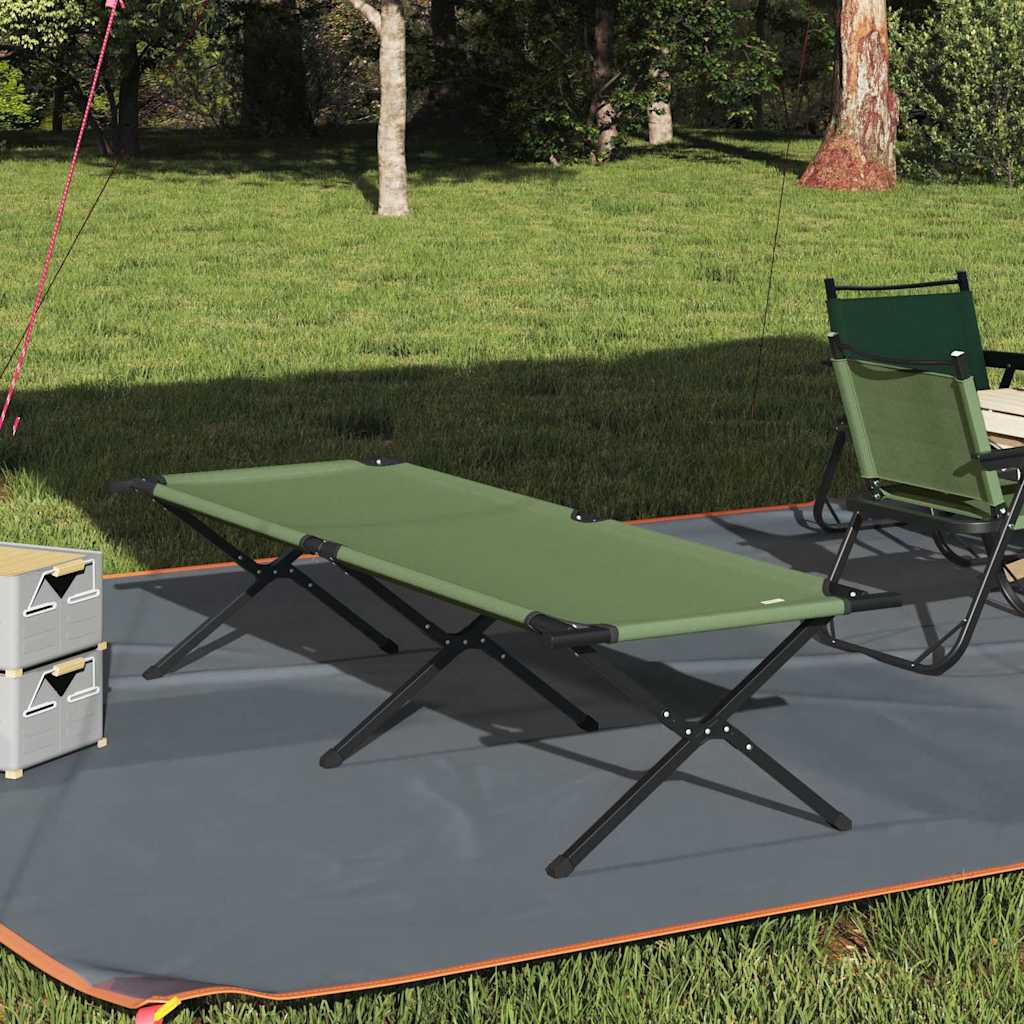 Sammenleggbar Camping Seng Amy Gul Oxford-Stoff