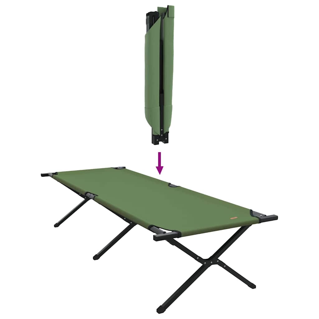 Sammenleggbar Camping Seng Amy Gul Oxford-Stoff