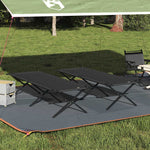 Sammenleggbar Camping Seng Svart Oxford-Stoff