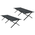 Sammenleggbar Camping Seng Svart Oxford-Stoff