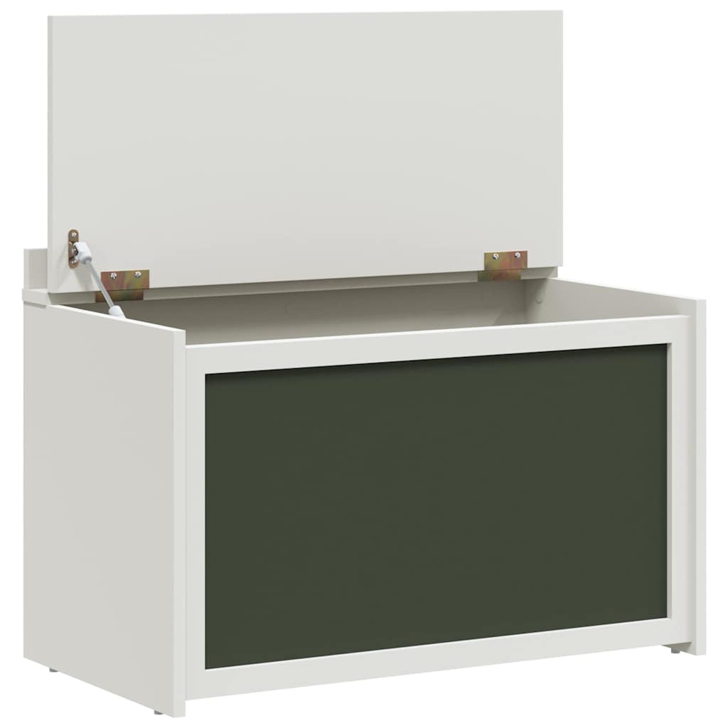 Lekekasse Med Lagring Hvit 73 X 33 X 55 Cm Konstruert Tre