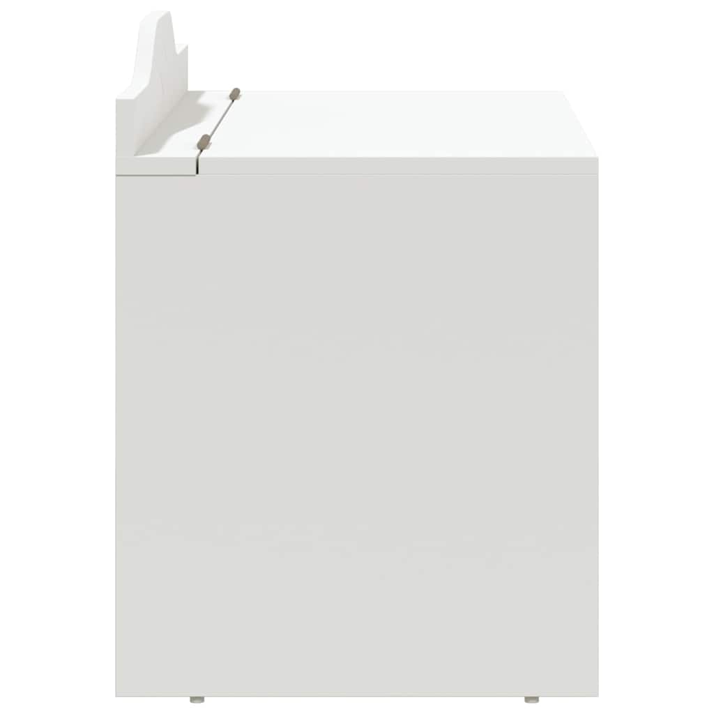 Lekekasse Med Lagring Hvit 73 X 33 X 55 Cm Konstruert Tre