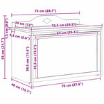Lekekasse Med Lagring Hvit 73 X 33 X 55 Cm Konstruert Tre