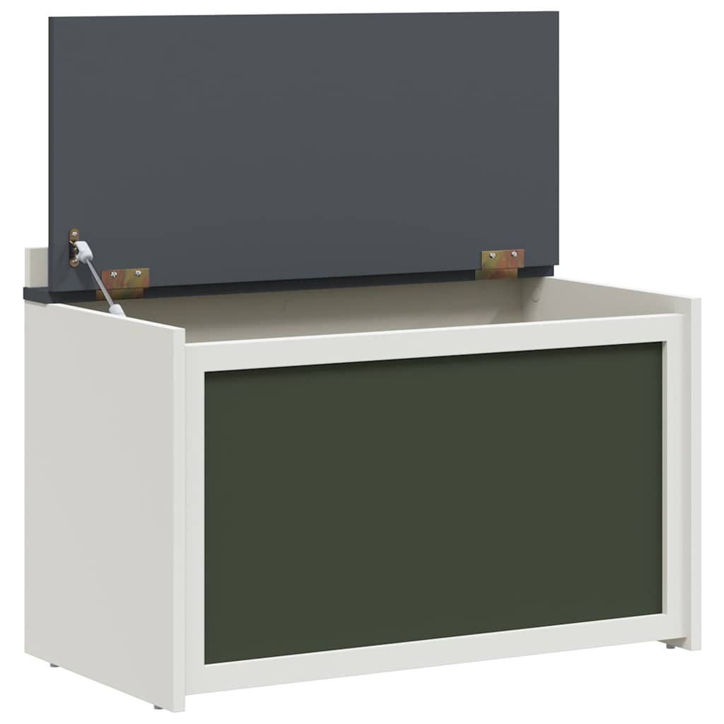 Lekekasse Grå Og Hvit 73 X 33 X 55 Cm Konstruert Tre