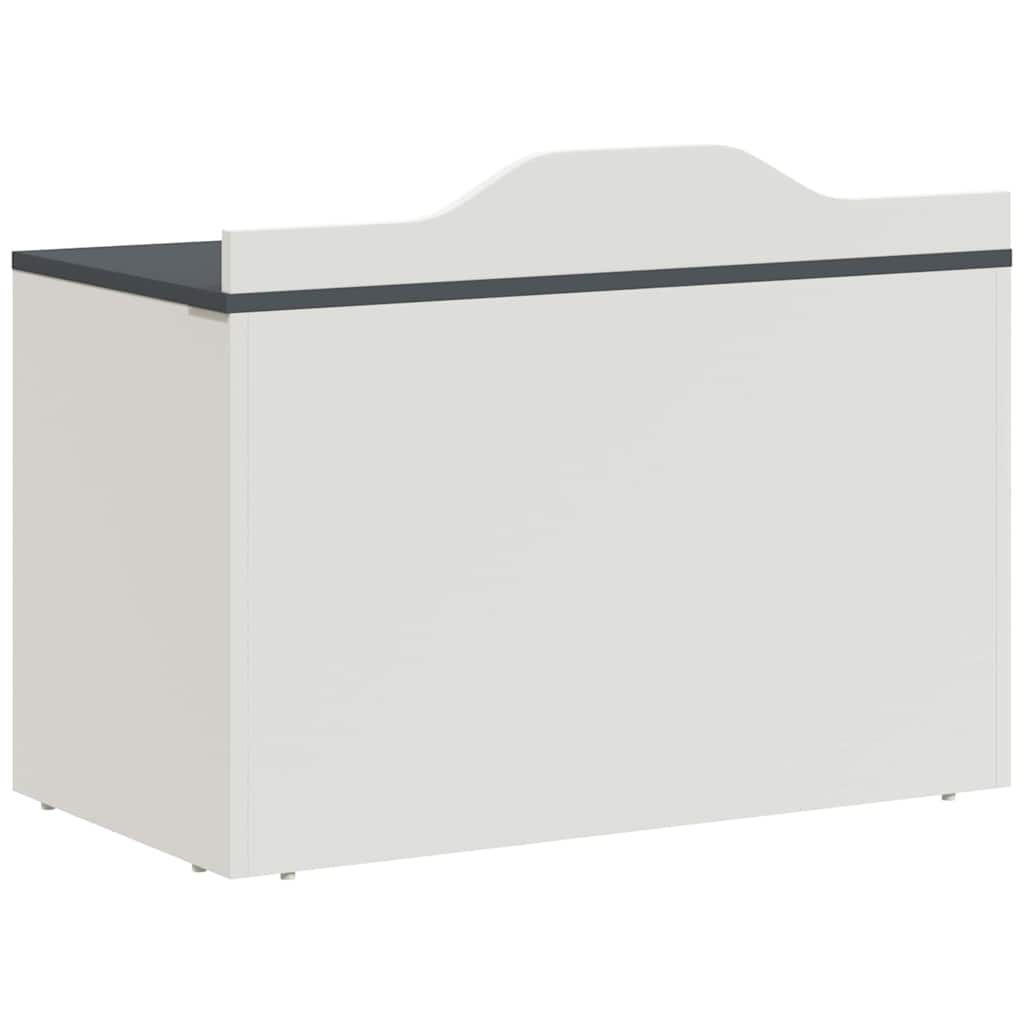 Lekekasse Grå Og Hvit 73 X 33 X 55 Cm Konstruert Tre