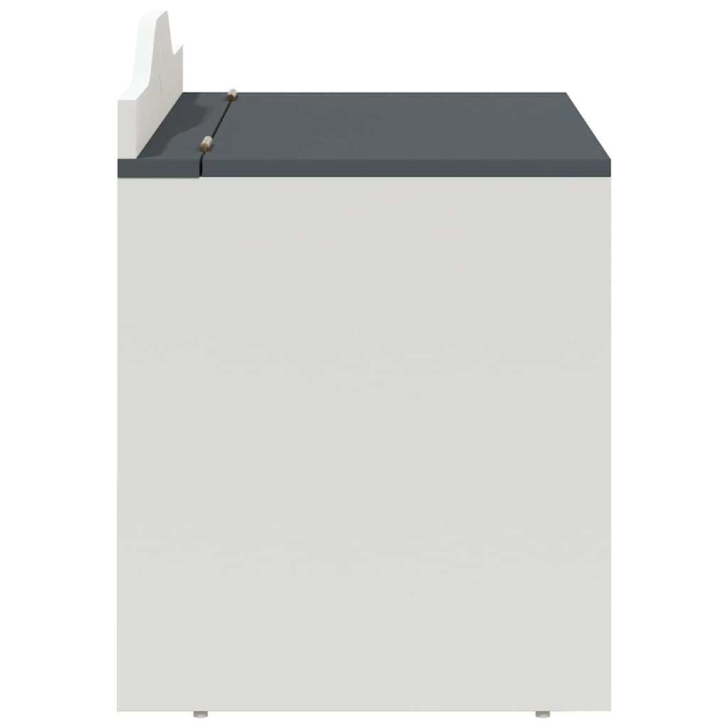 Lekekasse Grå Og Hvit 73 X 33 X 55 Cm Konstruert Tre