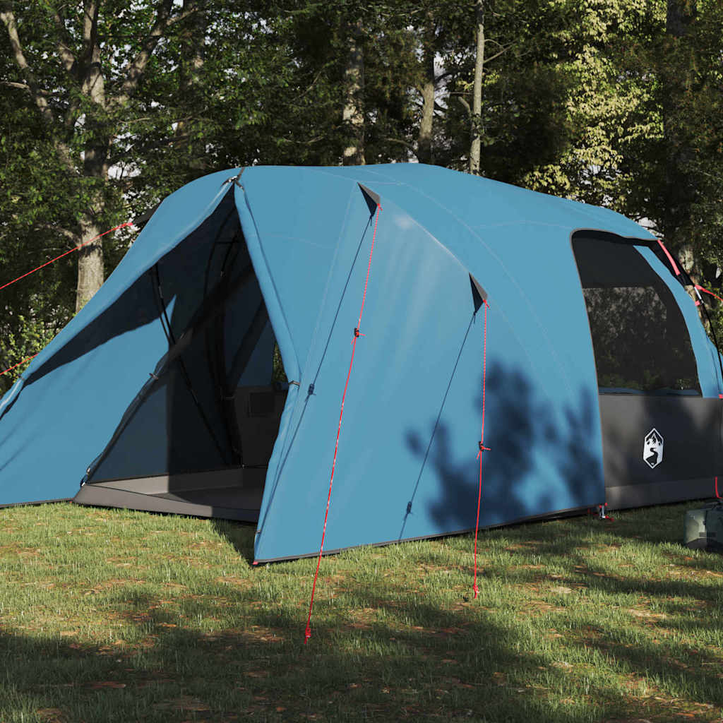 Dome Telt 4-Personer Med Tak Med Lagring Blå 455 X 252 X 178 Cm