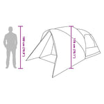 Dome Telt 4-Personer Med Tak Med Lagring Blå 455 X 252 X 178 Cm