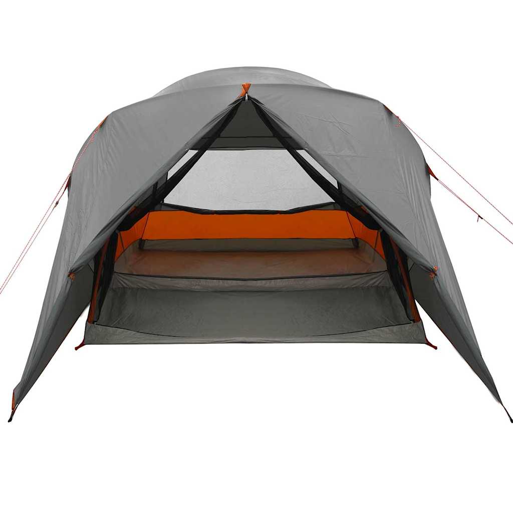 Dome Telt For 4 Personer Grå Og Oransje 455 X 252 X 178 Cm