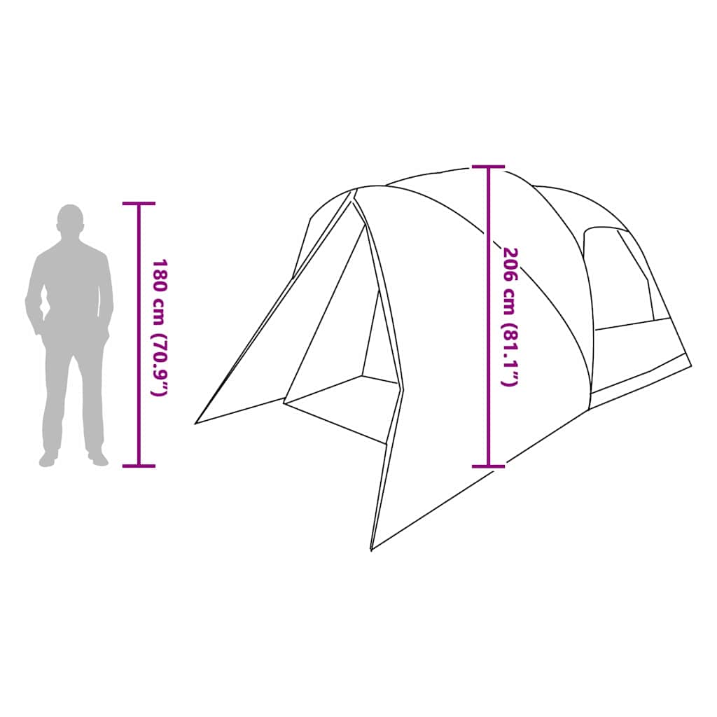 Domenertelt For 6 Personer Med Tak Blå 500 X 314 X 206 Cm