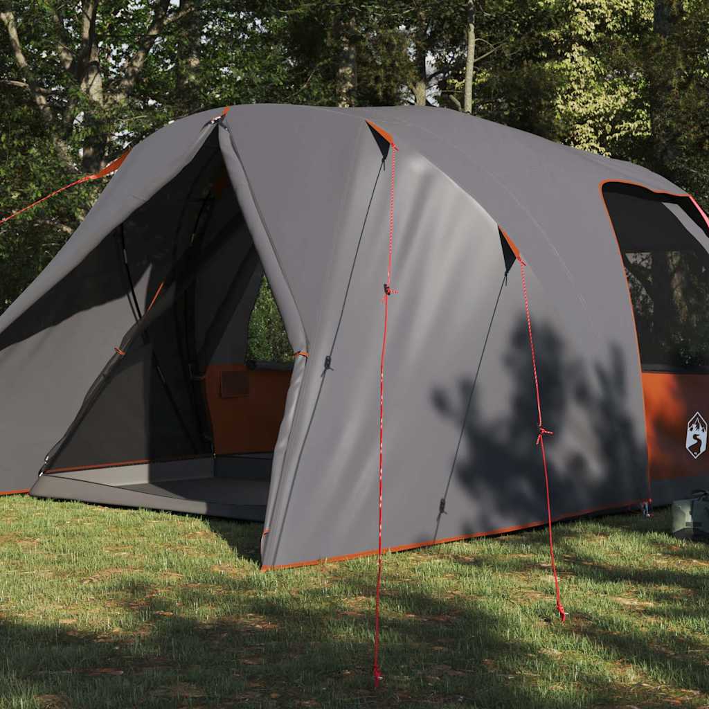 Domenertelt For 6 Personer Grå Og Oransje 500 X 314 X 206 Cm