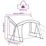 Caravan Telt For 5 Personer Med Tak Blå 410 X 275 X 245 Cm