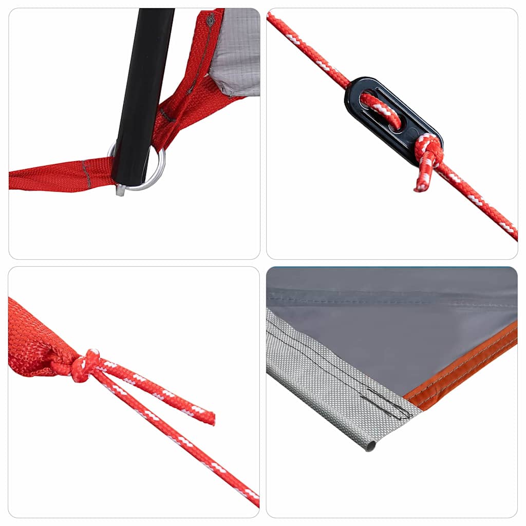 Caravan Telt For 5 Personer Grå Og Oransje 410 X 275 X 245 Cm