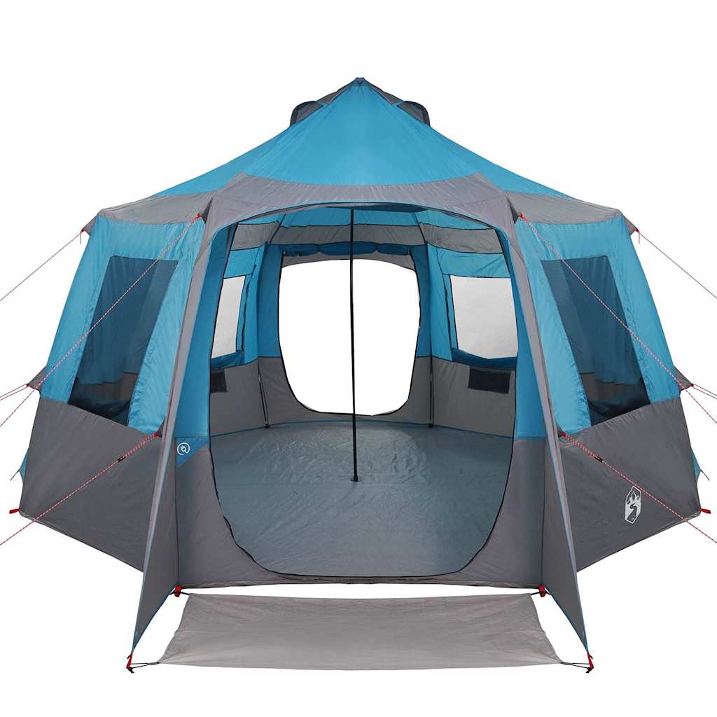 Hytte Telt For 12 Personer Blå Og Grå 405 X 405 X 273 Cm