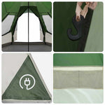 Teepee Telt 8-Personer Med Tak Grønn 720 X 465 X 295 Cm