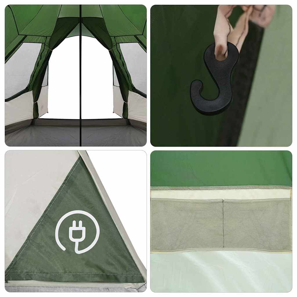 Teepee Telt 5-Person Med Tak Grønn 545 X 450 X 295 Cm