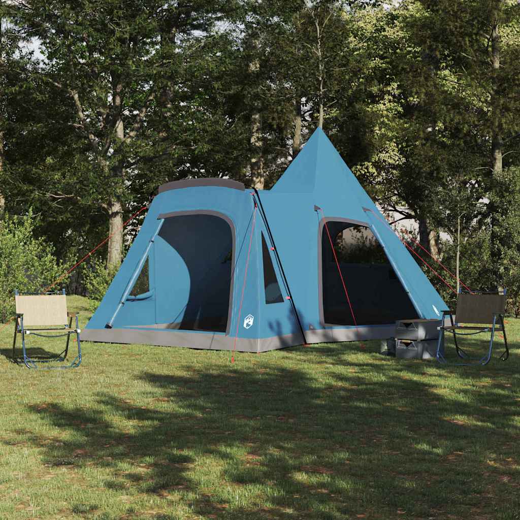 Teepee Telt 5-Person Med Tak Med Lagring Blå 545 X 450 X 295 Cm