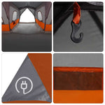 Telt For 16 Personer Med Tak Grå Og Oransje 680 X 510 X 210 Cm