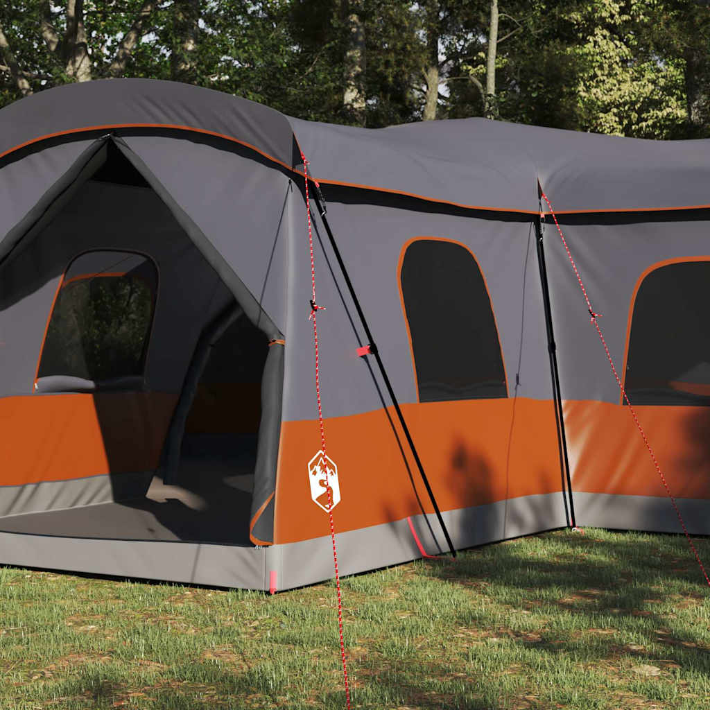Telt For 16 Personer Med Tak Grå Og Oransje 680 X 510 X 210 Cm