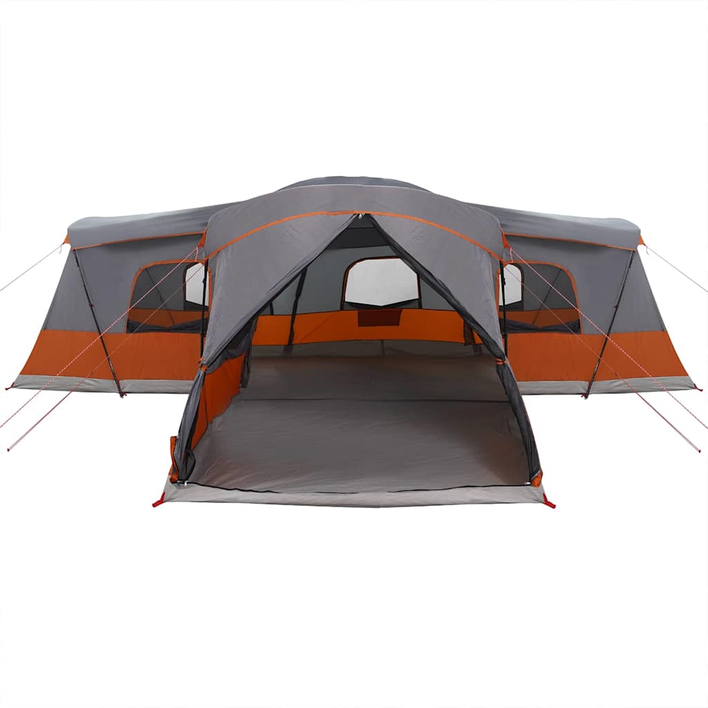 Telt For 16 Personer Med Tak Grå Og Oransje 680 X 510 X 210 Cm