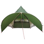 Teepee Telt 3-Person Med Tak Grønn Og Grå 312 X 312 X 197 Cm