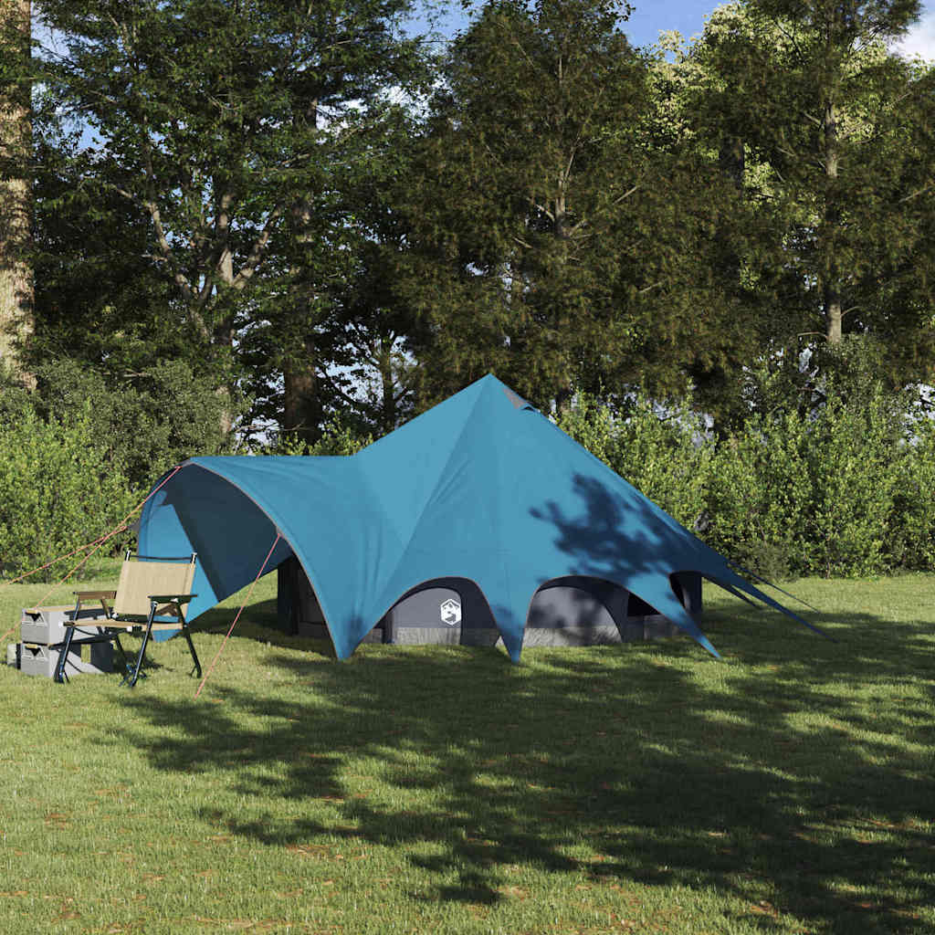 Teepee Telt 3-Person Med Tak Blå Og Grå 312 X 312 X 197 Cm