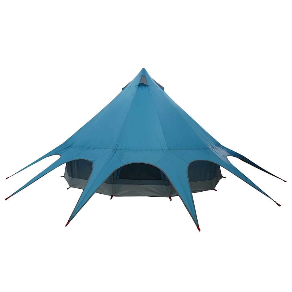 Teepee Telt 3-Person Med Tak Blå Og Grå 312 X 312 X 197 Cm
