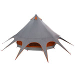 Teepee Telt 3-Person Med Tak Grå Og Oransje 600 X 600 X 347 Cm