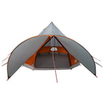 Teepee Telt 3-Person Med Tak Grå Og Oransje 600 X 600 X 347 Cm