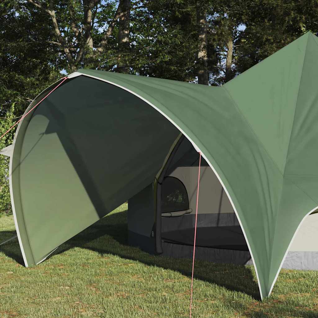 Teepee Telt 5-Person Med Tak Grønn Og Grå 415 X 415 X 247 Cm