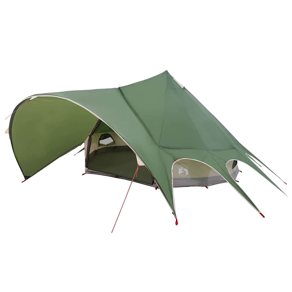 Teepee Telt 5-Person Med Tak Grønn Og Grå 415 X 415 X 247 Cm