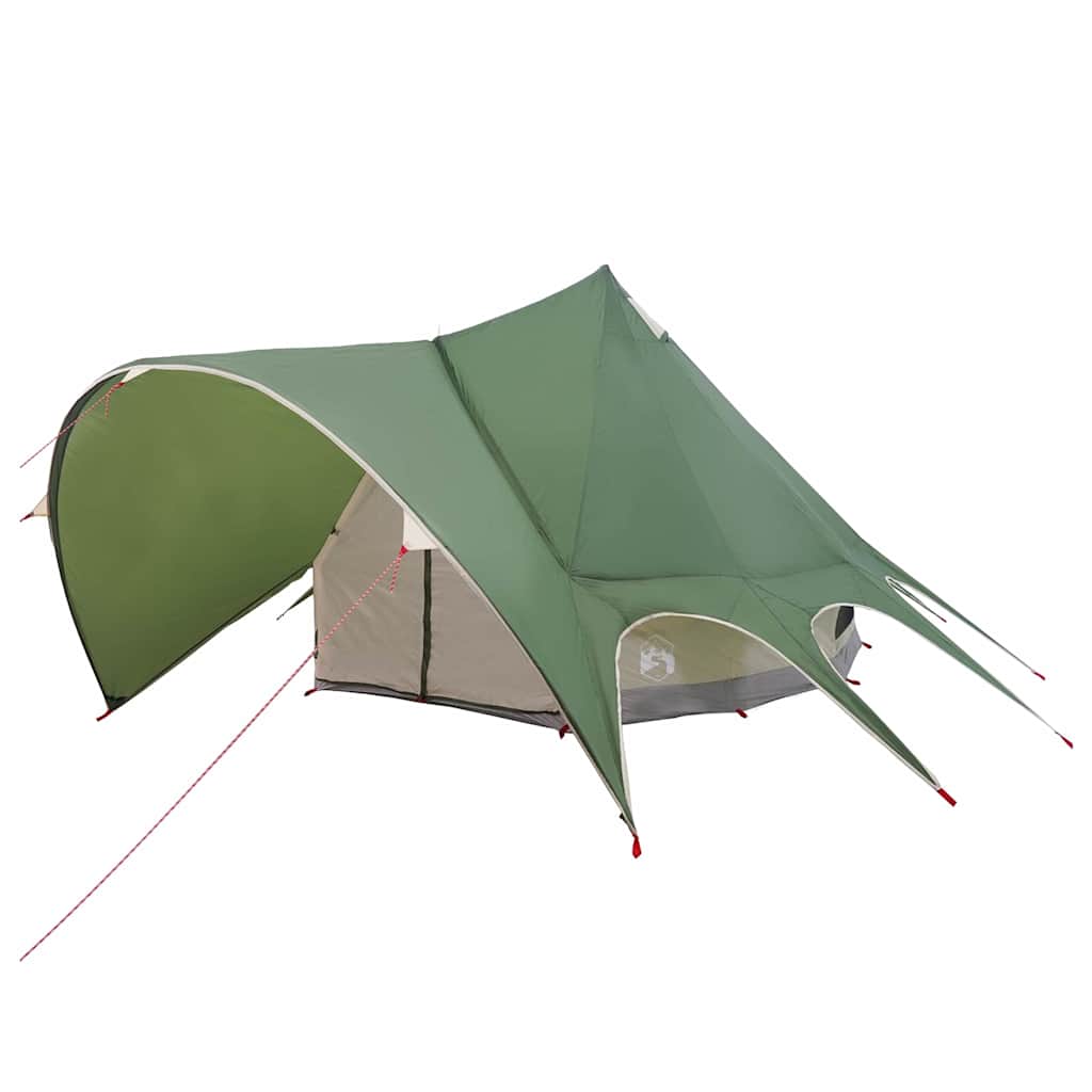 Teepee Telt 5-Person Med Tak Grønn Og Grå 415 X 415 X 247 Cm