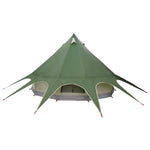 Teepee Telt 5-Person Med Tak Grønn Og Grå 415 X 415 X 247 Cm