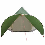 Teepee Telt 5-Person Med Tak Grønn Og Grå 415 X 415 X 247 Cm