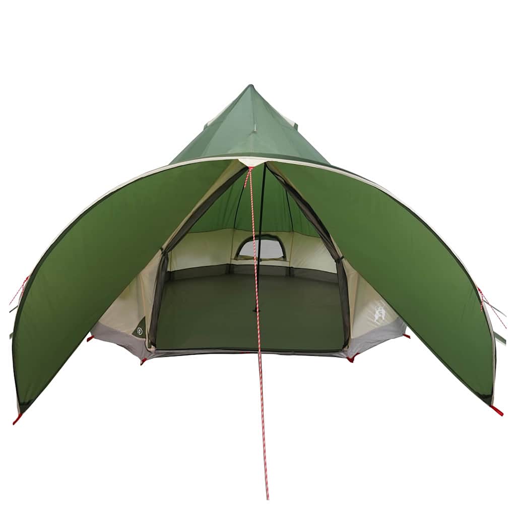 Teepee Telt 5-Person Med Tak Grønn Og Grå 415 X 415 X 247 Cm