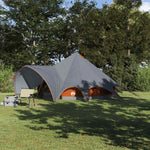 Teepee Telt 5-Person Med Tak Grå Og Oransje 415 X 415 X 247 Cm