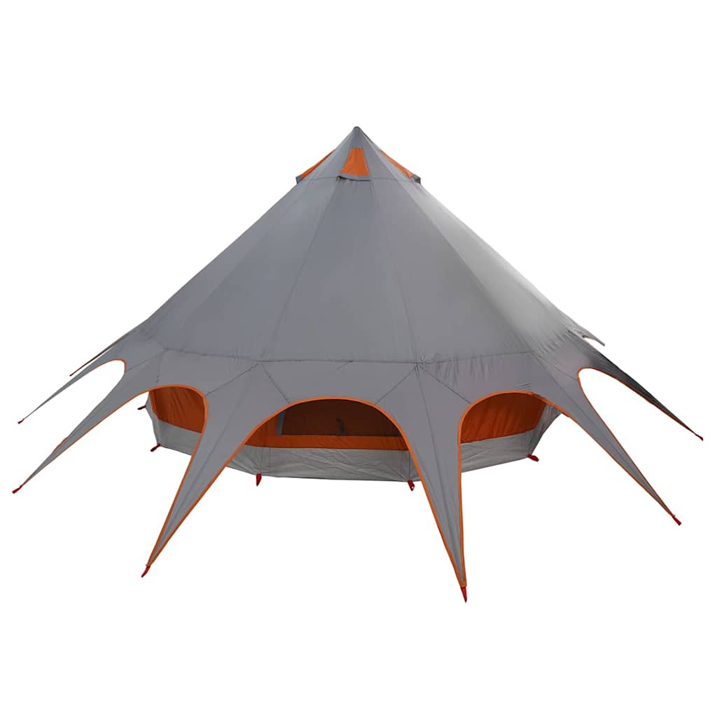 Teepee Telt 5-Person Med Tak Grå Og Oransje 415 X 415 X 247 Cm