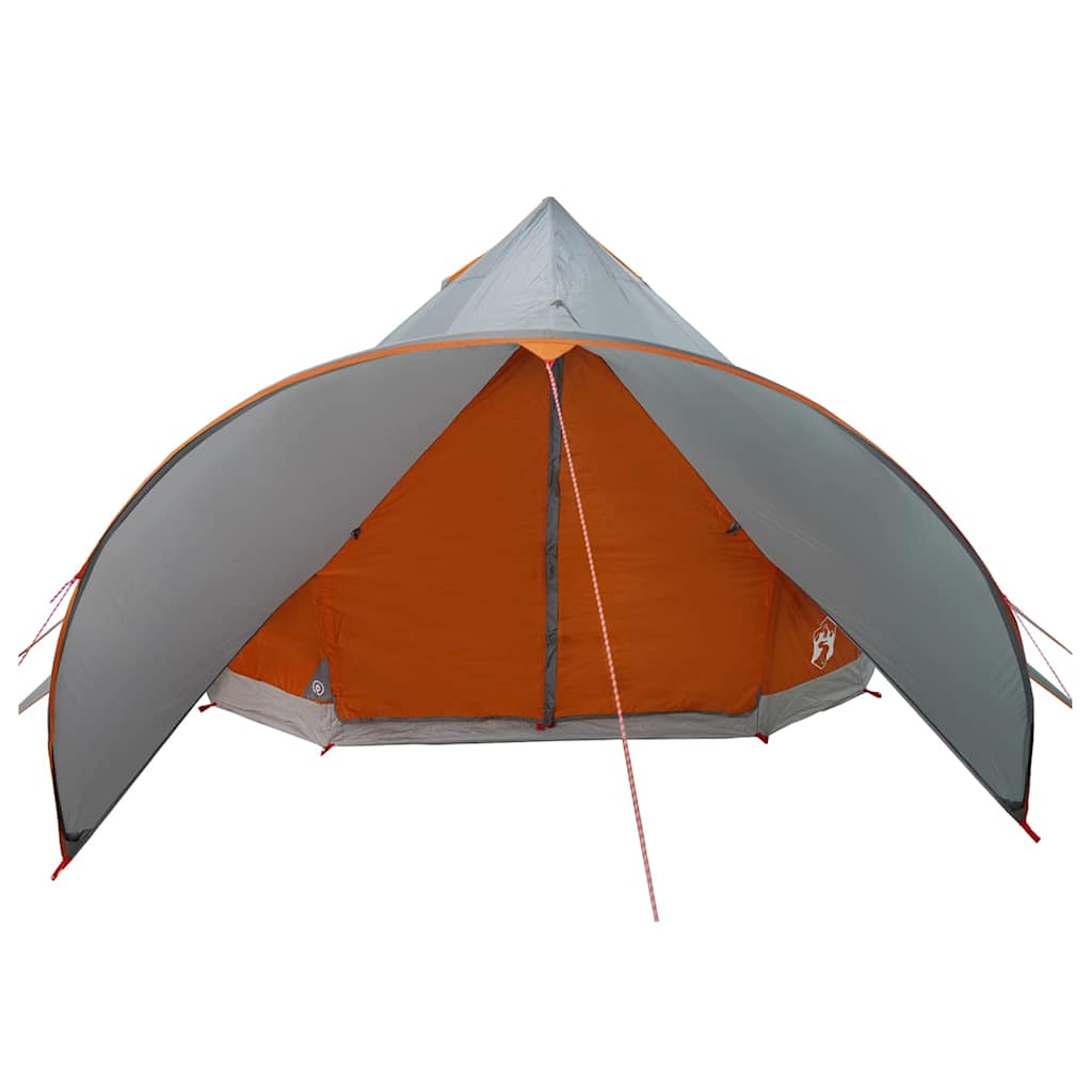 Teepee Telt 5-Person Med Tak Grå Og Oransje 415 X 415 X 247 Cm