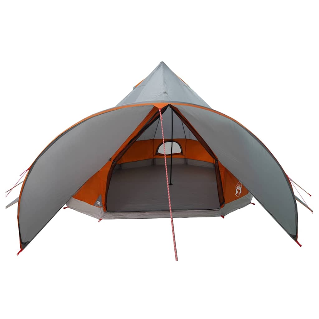 Teepee Telt 5-Person Med Tak Grå Og Oransje 415 X 415 X 247 Cm