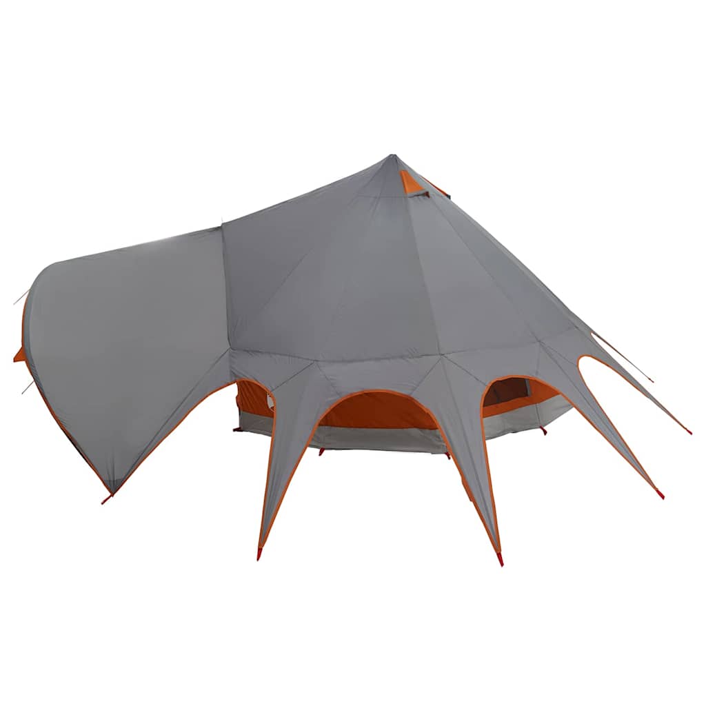 Teepee Telt 5-Person Med Tak Grå Og Oransje 415 X 415 X 247 Cm