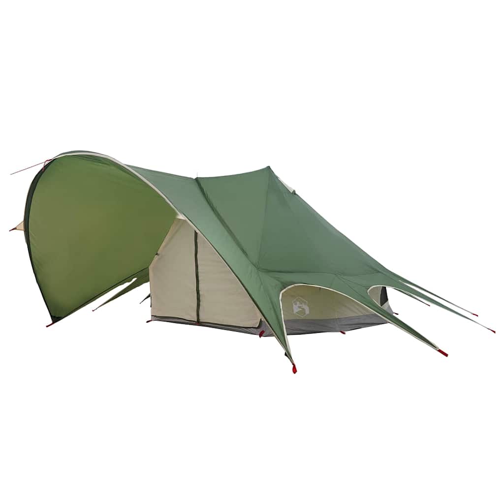 Teepee Teltt 7-Personer Med Tak Grønn Og Grå 600 X 600 X 347 Cm