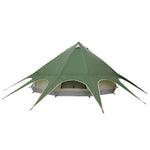 Teepee Teltt 7-Personer Med Tak Grønn Og Grå 600 X 600 X 347 Cm