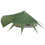 Teepee Teltt 7-Personer Med Tak Grønn Og Grå 600 X 600 X 347 Cm