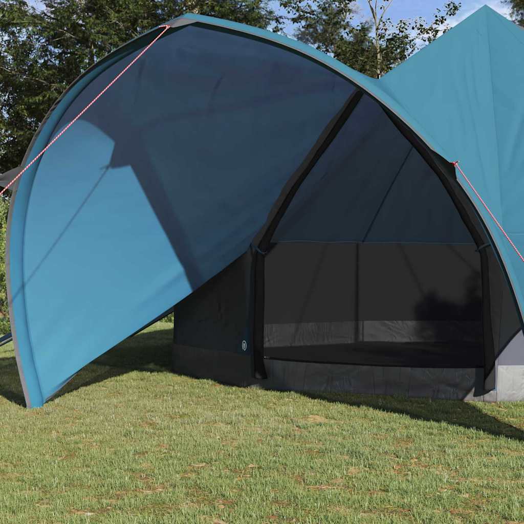 Teepee Teltt 7-Personer Med Tak Blå Og Grå 600 X 600 X 347 Cm