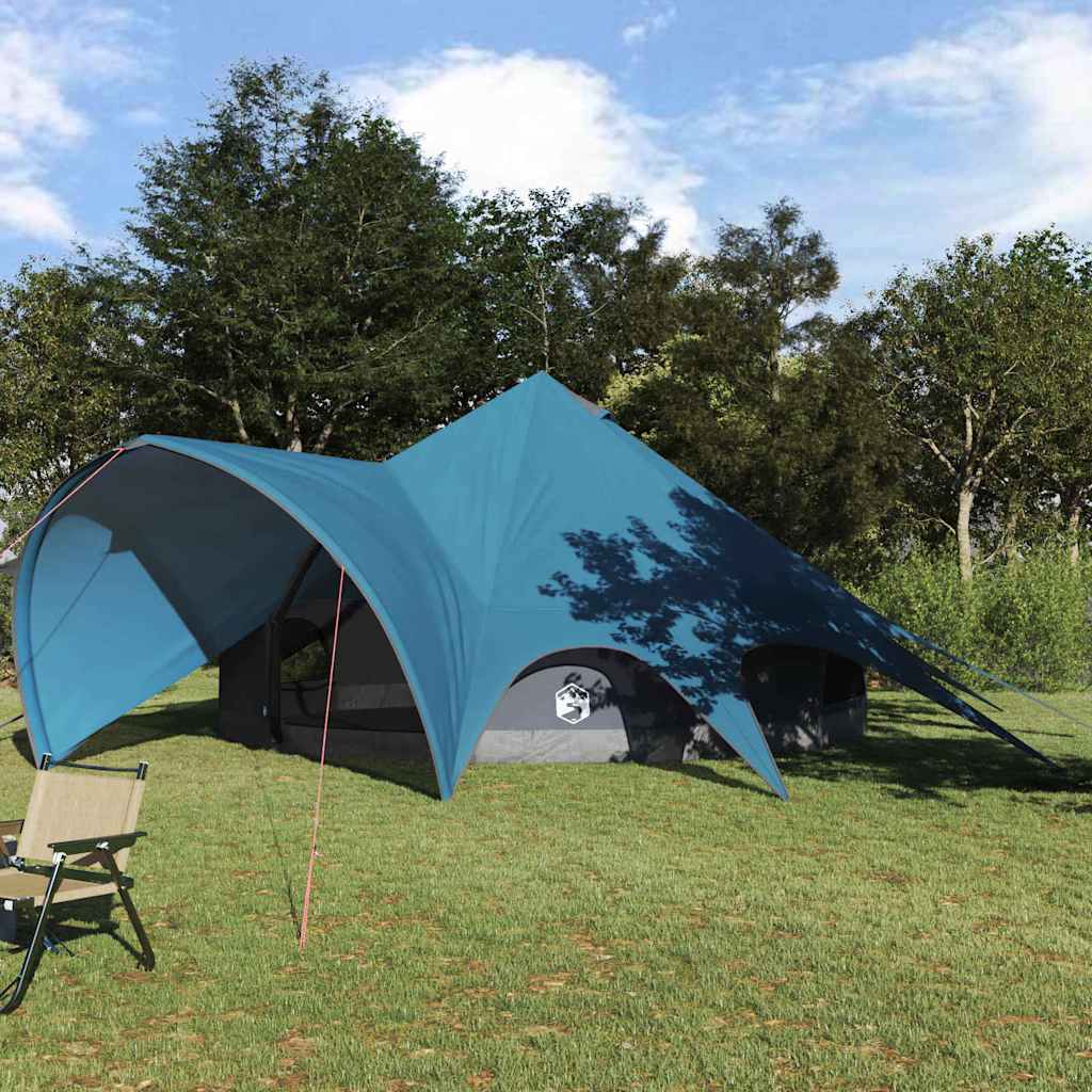 Teepee Teltt 7-Personer Med Tak Blå Og Grå 600 X 600 X 347 Cm